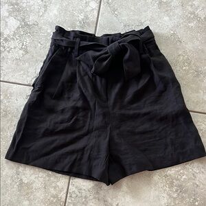 H&M High-Waisted Paperbag Shorts with Tie-Belt